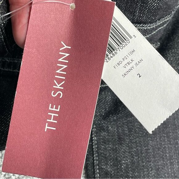 Eileen Fisher Jeans Women's 2 Black Skinny Mid-Rise Denim Stretch Organic Cotton - Picture 10 of 16